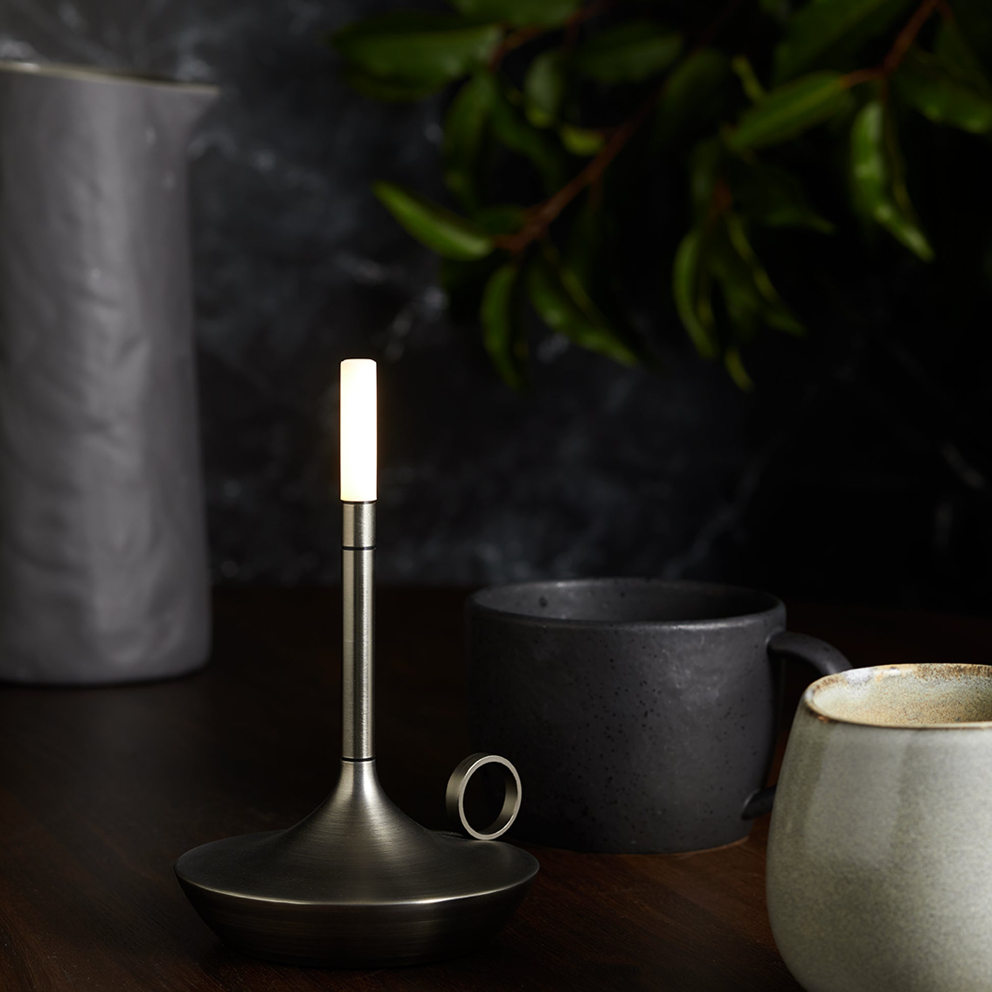Wick Wick S Graphite LED Candlestick Lamp LED Candlestick Lamp