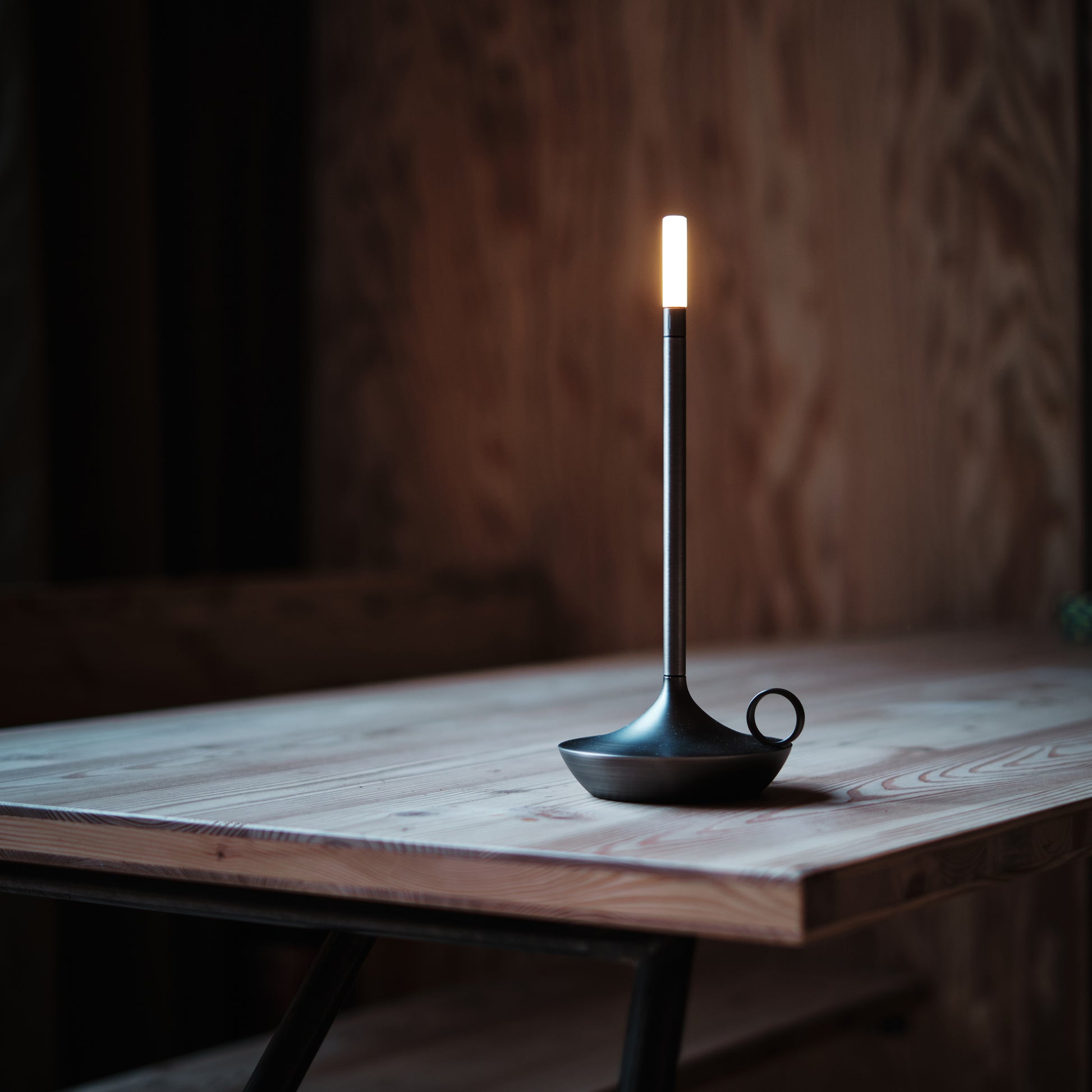Wick Wick Graphite LED Candlestick Lamp LED Candlestick Lamp