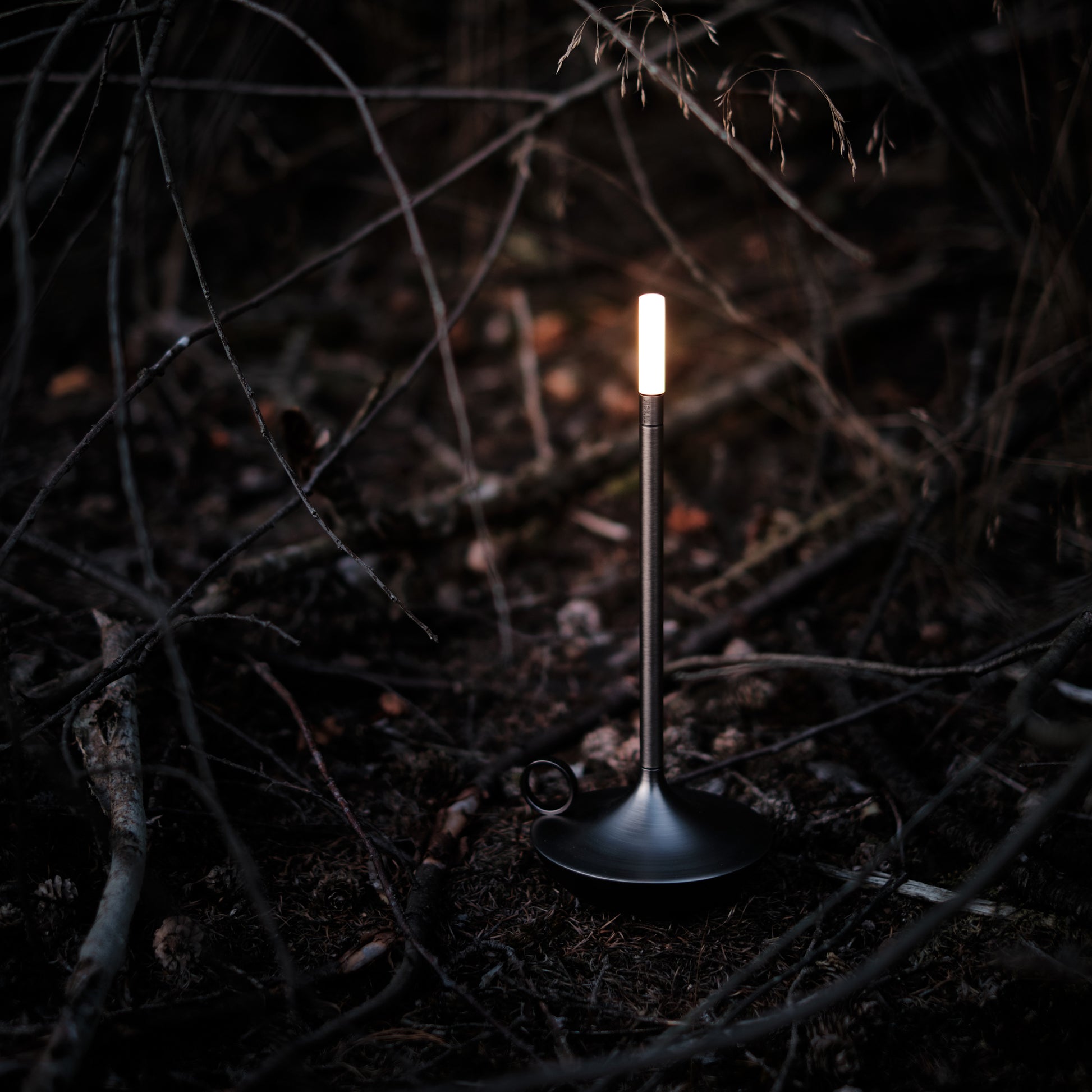 Wick Wick Graphite LED Candlestick Lamp LED Candlestick Lamp
