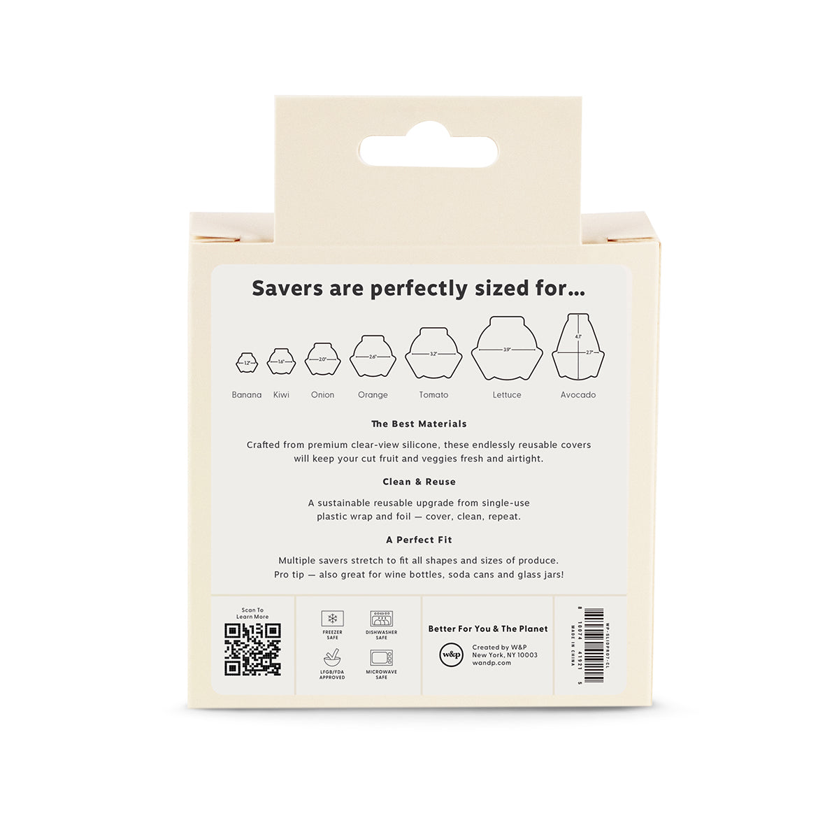 W&P Reusable Stretch Produce Savers (set of 7) Food Cover Food Cover