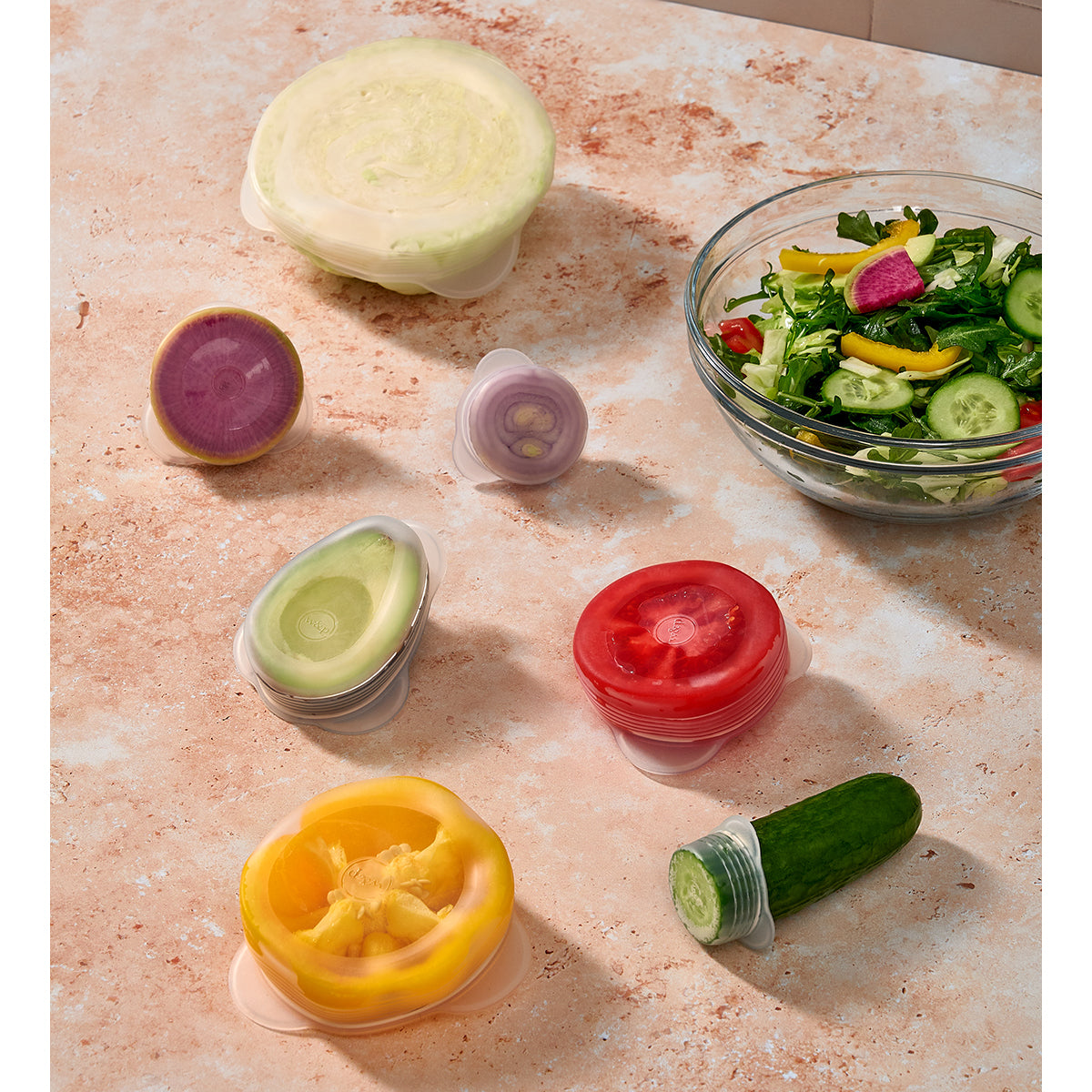 W&P Reusable Stretch Produce Savers (set of 7) Food Cover Food Cover