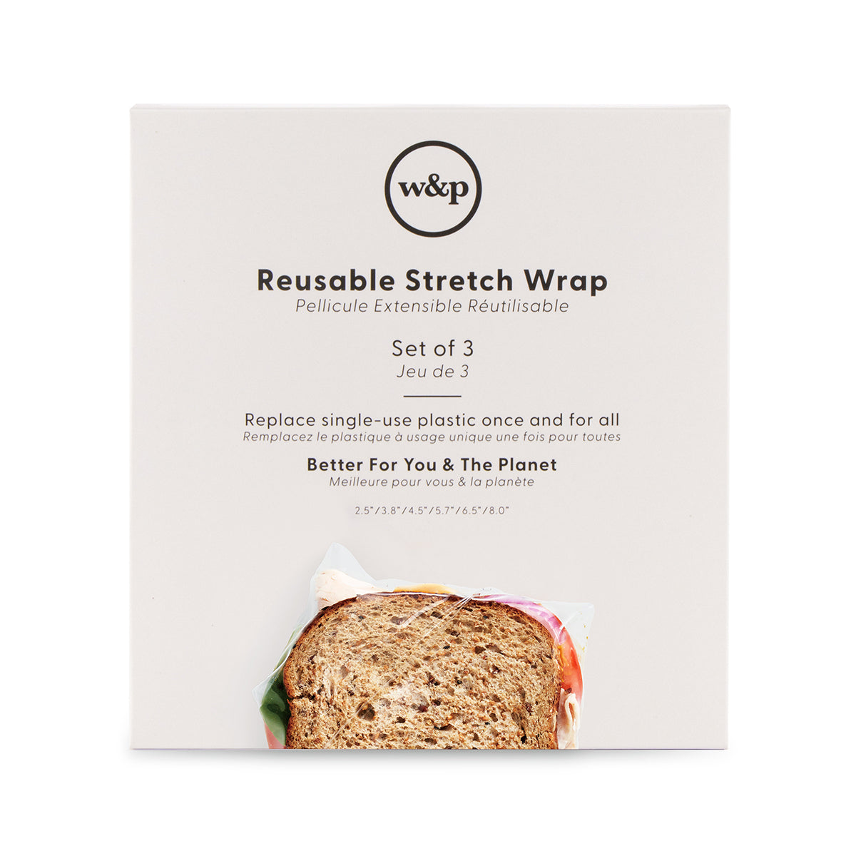 W&P Reusable Stretch Wrap (set of 3) Food Cover Food Cover