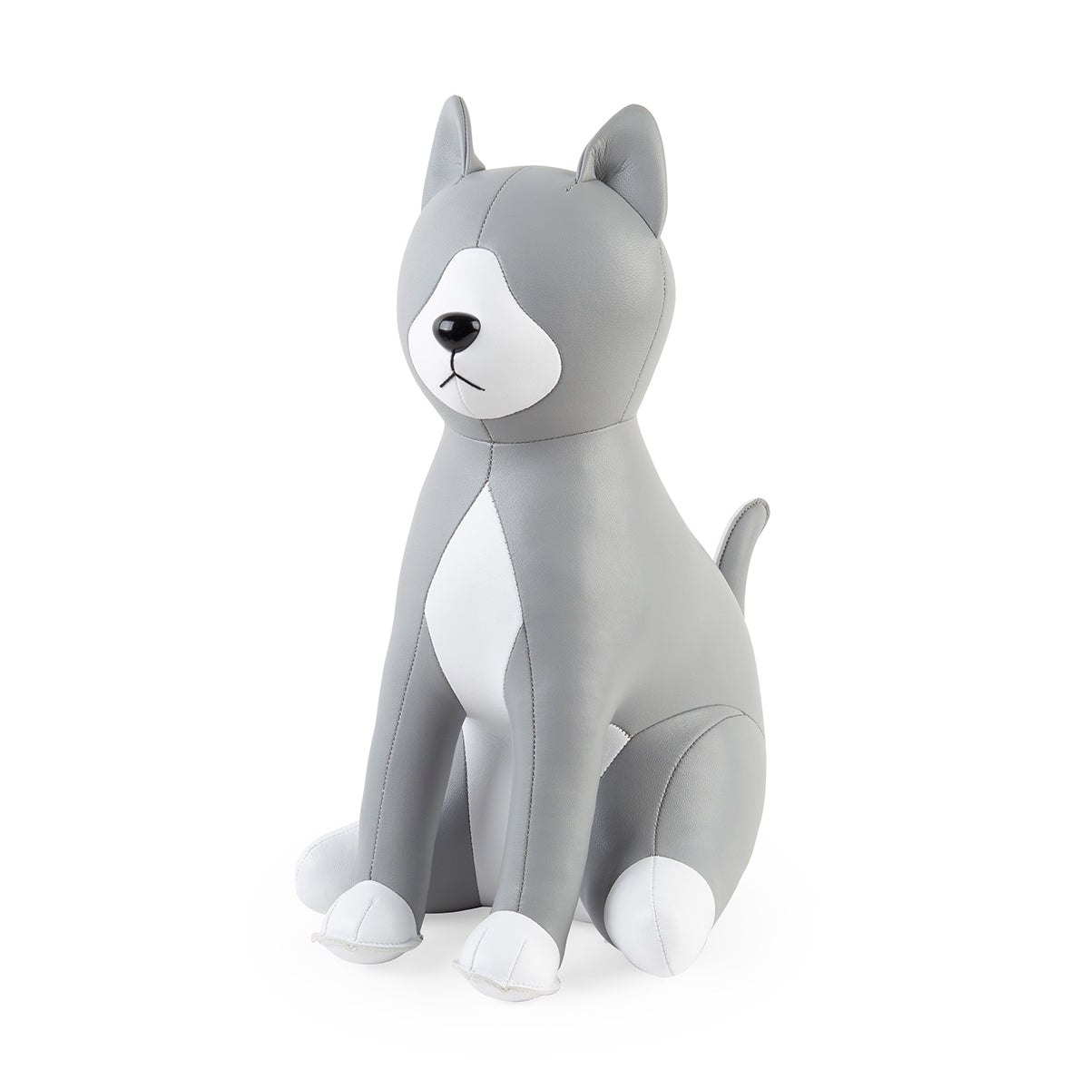 Doorstop Cat Tuxedo Grey