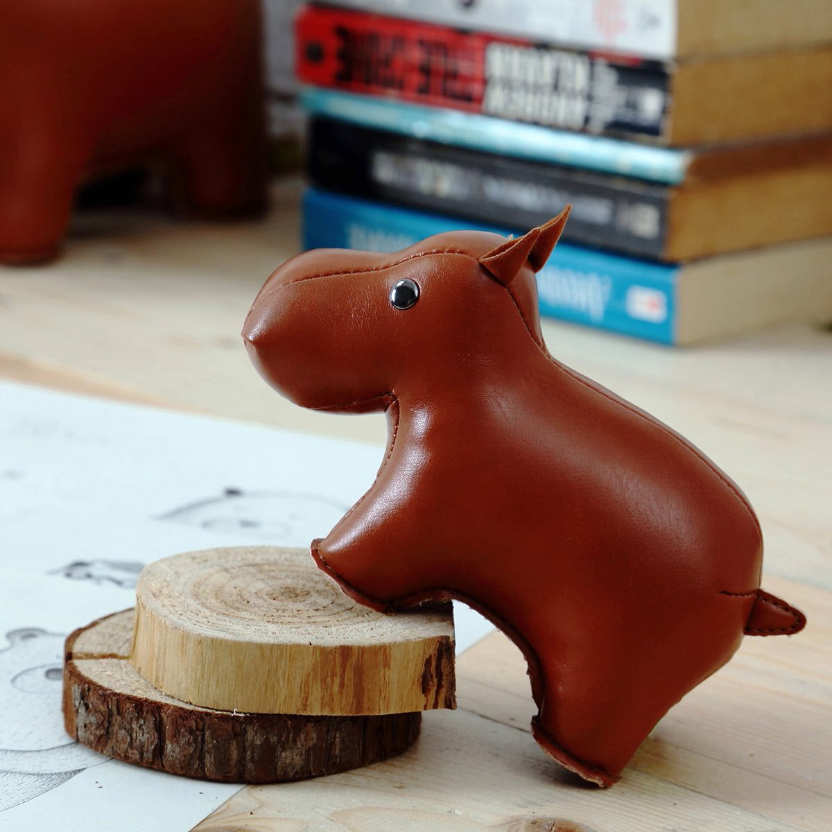 Zuny Paperweight Classic Hippo Tan