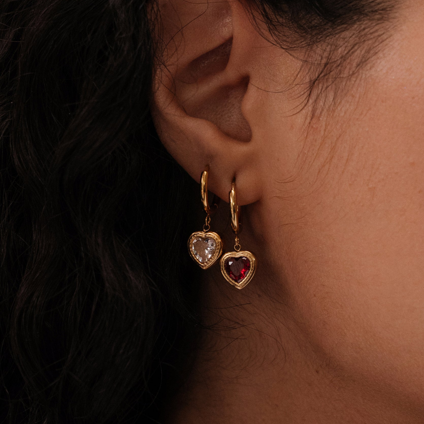 AEC Paris Earrings Aegir Red Zirconium Oxide