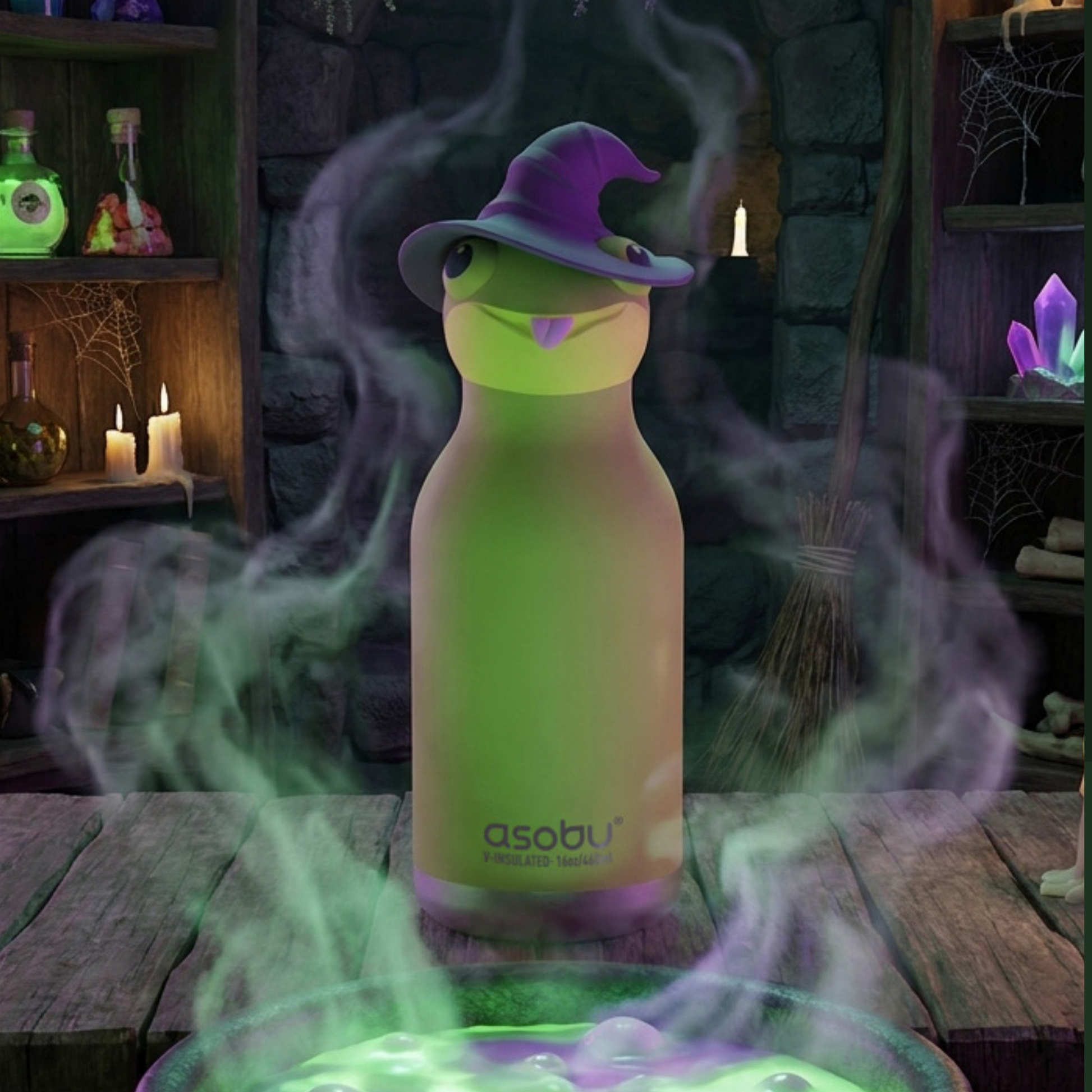 Asobu Spookie Bottle 460ml Frog Witch