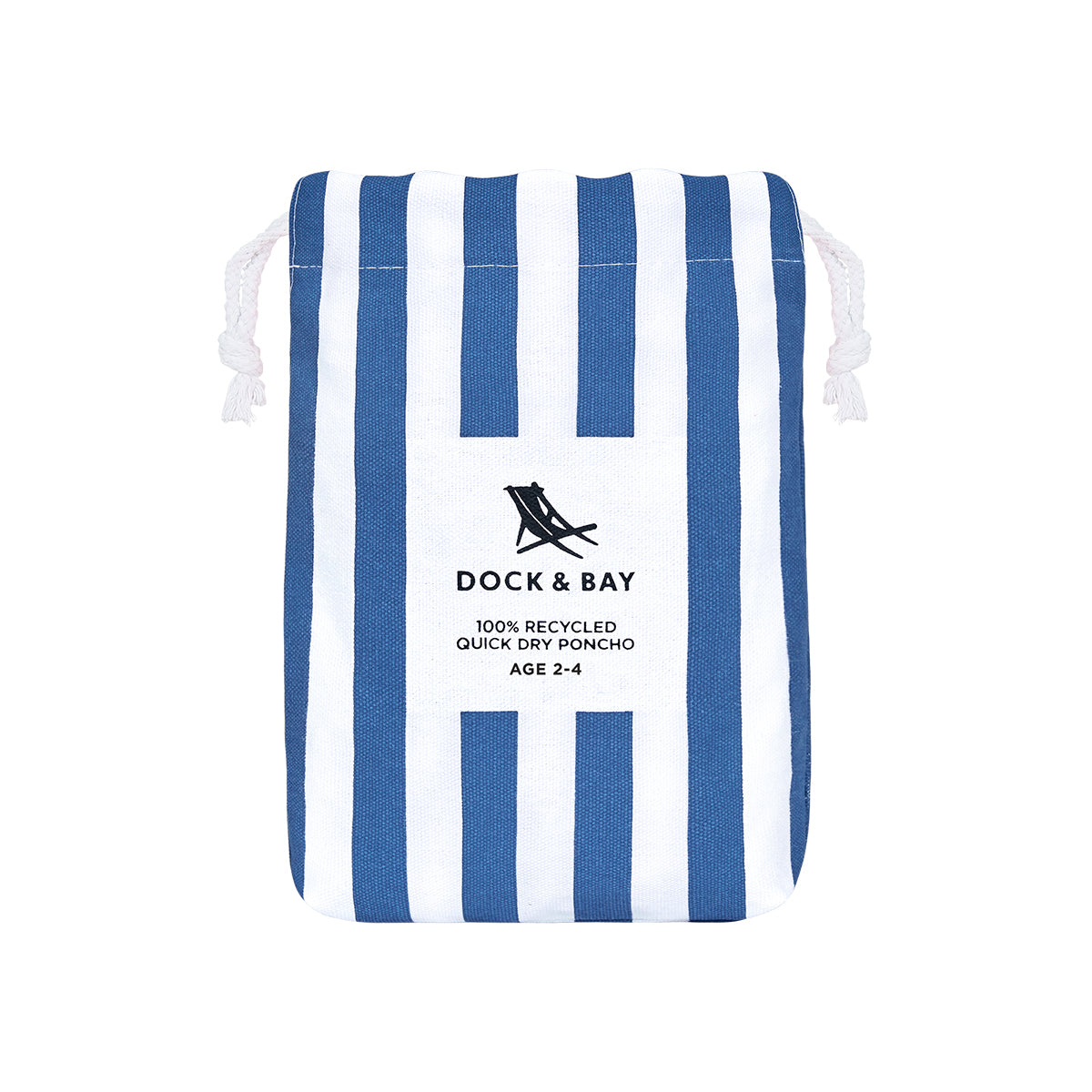 Dock & Bay Poncho Mini Cabana Collection Whitsunday Blue 100% Recycled 100% Recycled