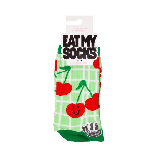 Eat My Socks Crew Socks Cherry
