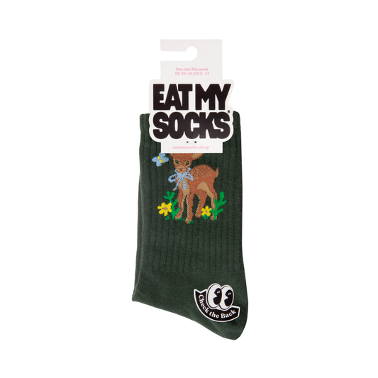 Eat My Socks Crew Socks Deer