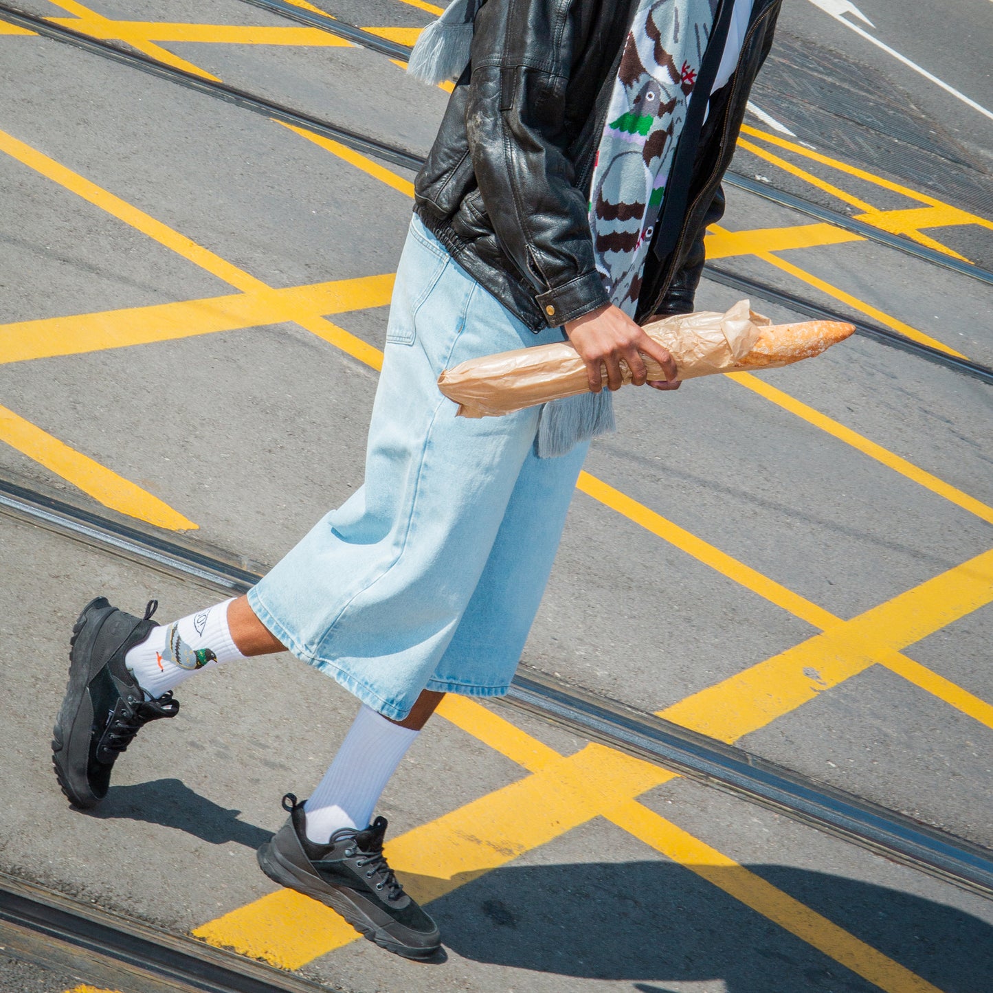 Eat My Socks Crew Socks Pigeon