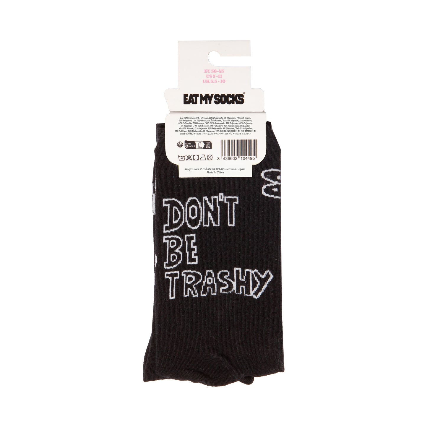 Eat My Socks Crew Socks Trash