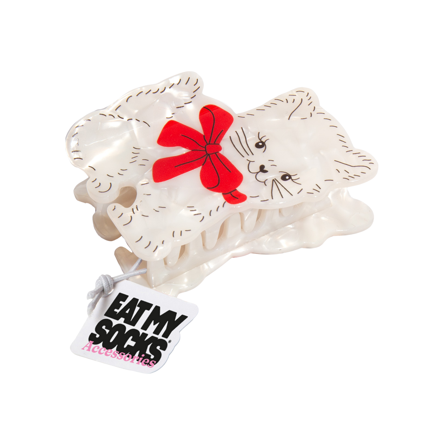 Eat My Socks Hair Claw Vintage Cat
