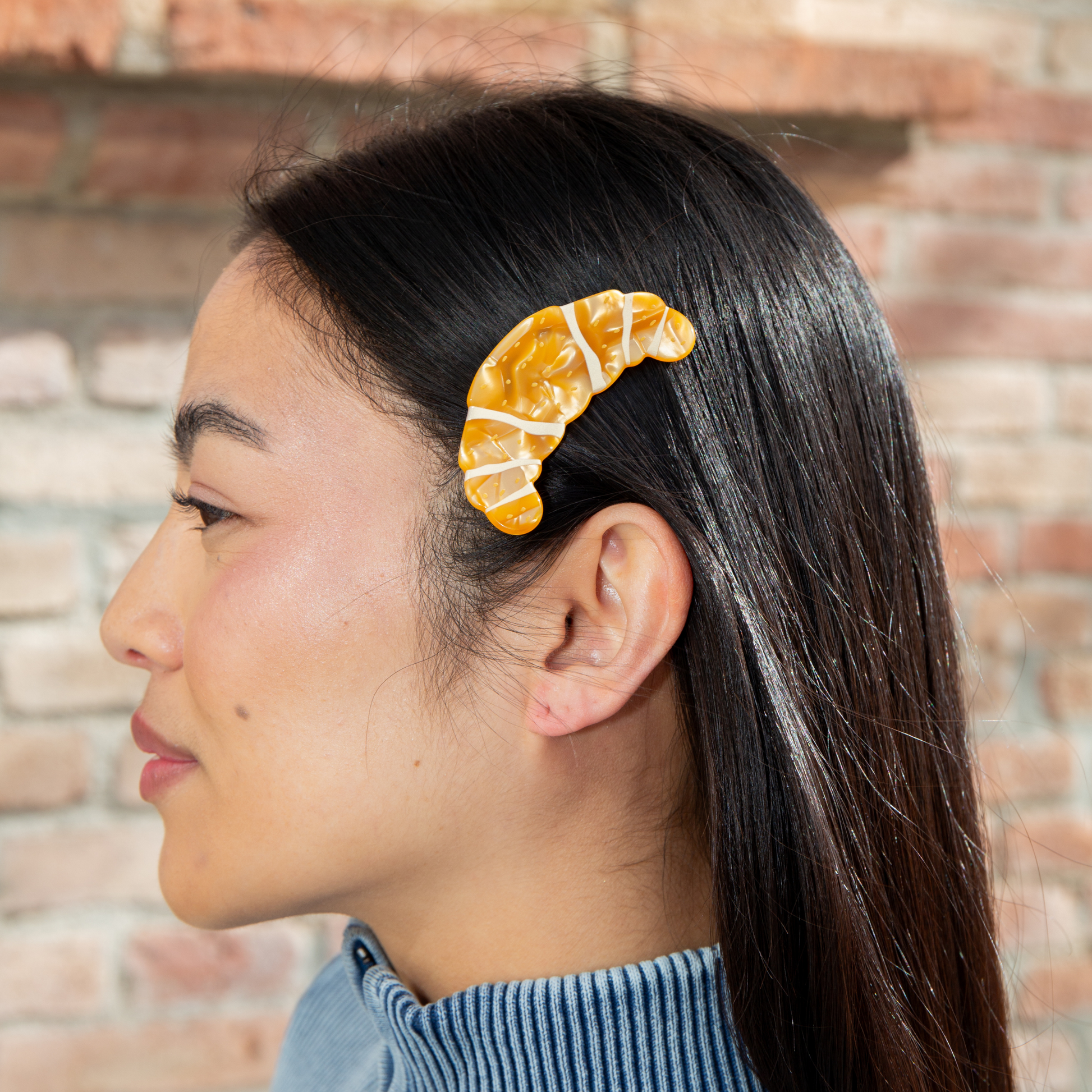 Eat My Socks Hair Clip Croissant