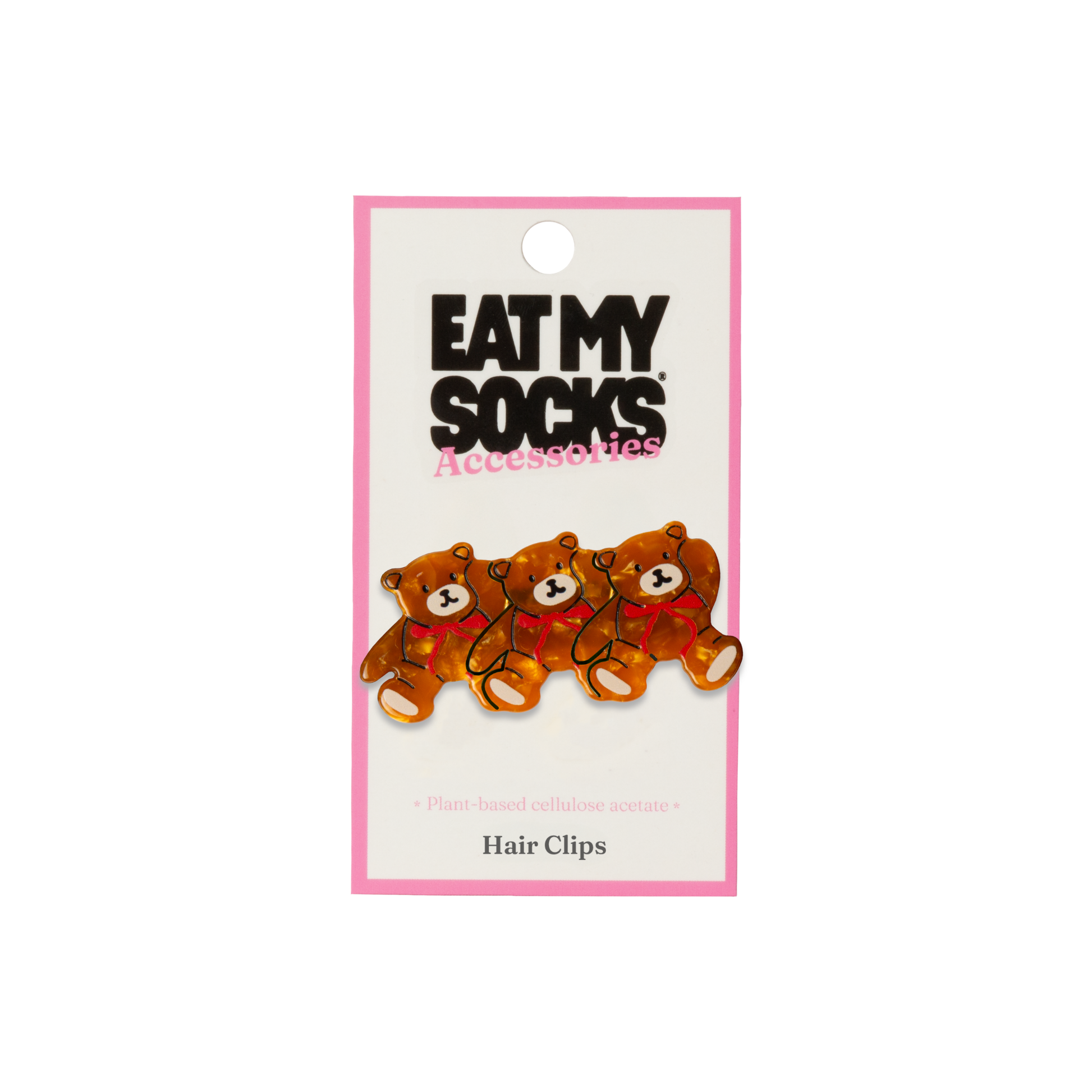 Eat My Socks Hair Clip Teddy Bear