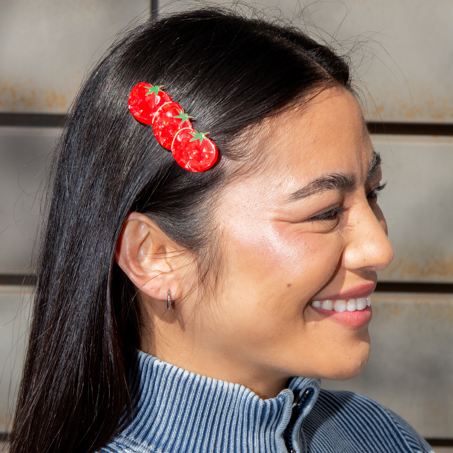 Eat My Socks Hair Clip Tomato