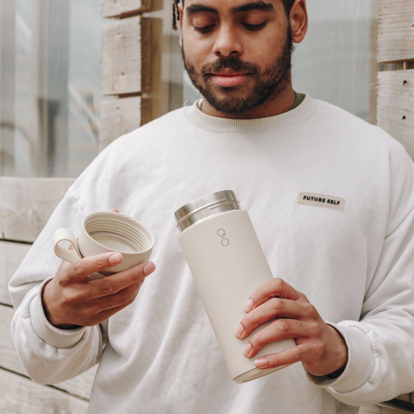 Ocean Bottle Original 1000ml Sand Stone Insulated Water Bottle Insulated Water Bottle
