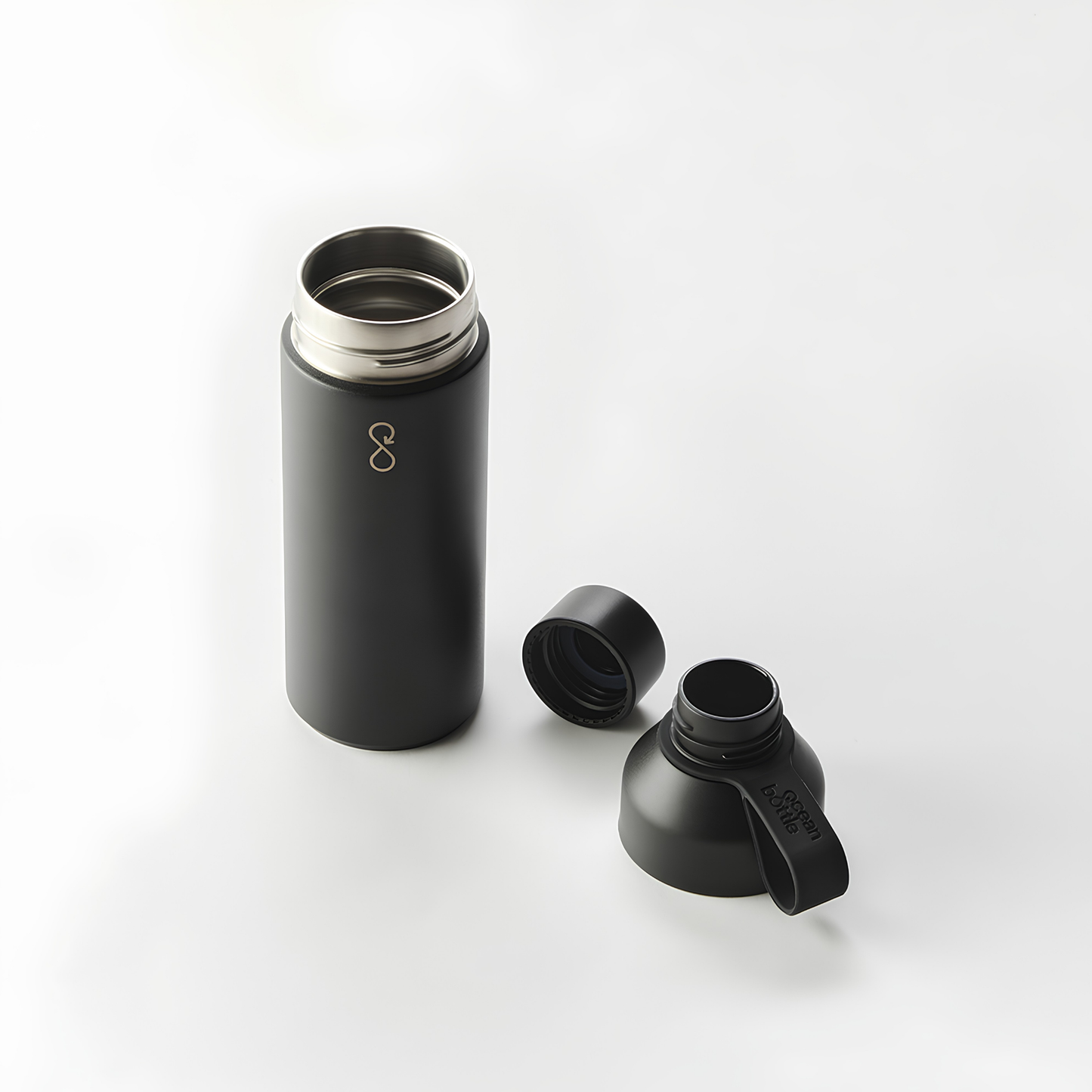 Ocean Bottle Original 500ml Obsidian Black Insulated Water Bottle Insulated Water Bottle