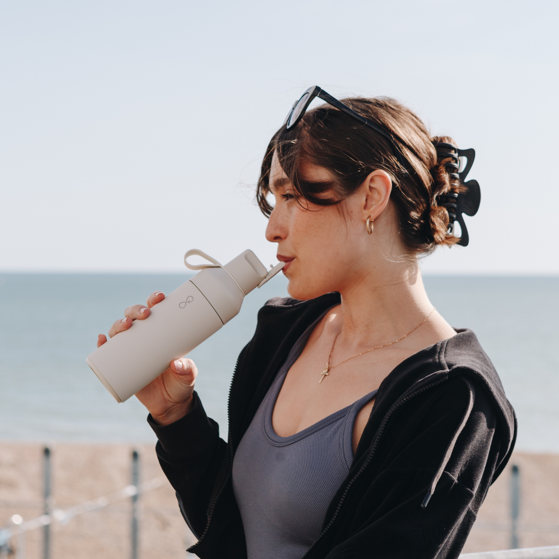 Ocean Bottle Original Go 500ml Sand Stone Insulated Water Bottle Insulated Water Bottle