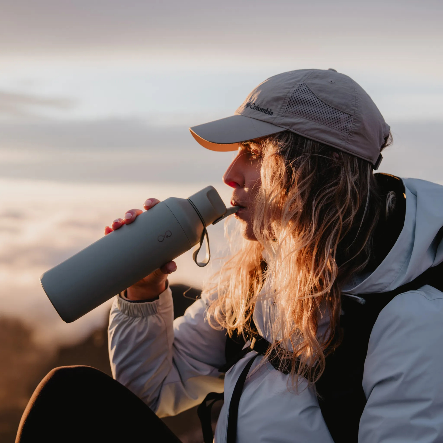 Ocean Bottle Peak Go 710ml Shale Green Insulated Water Bottle Insulated Water Bottle