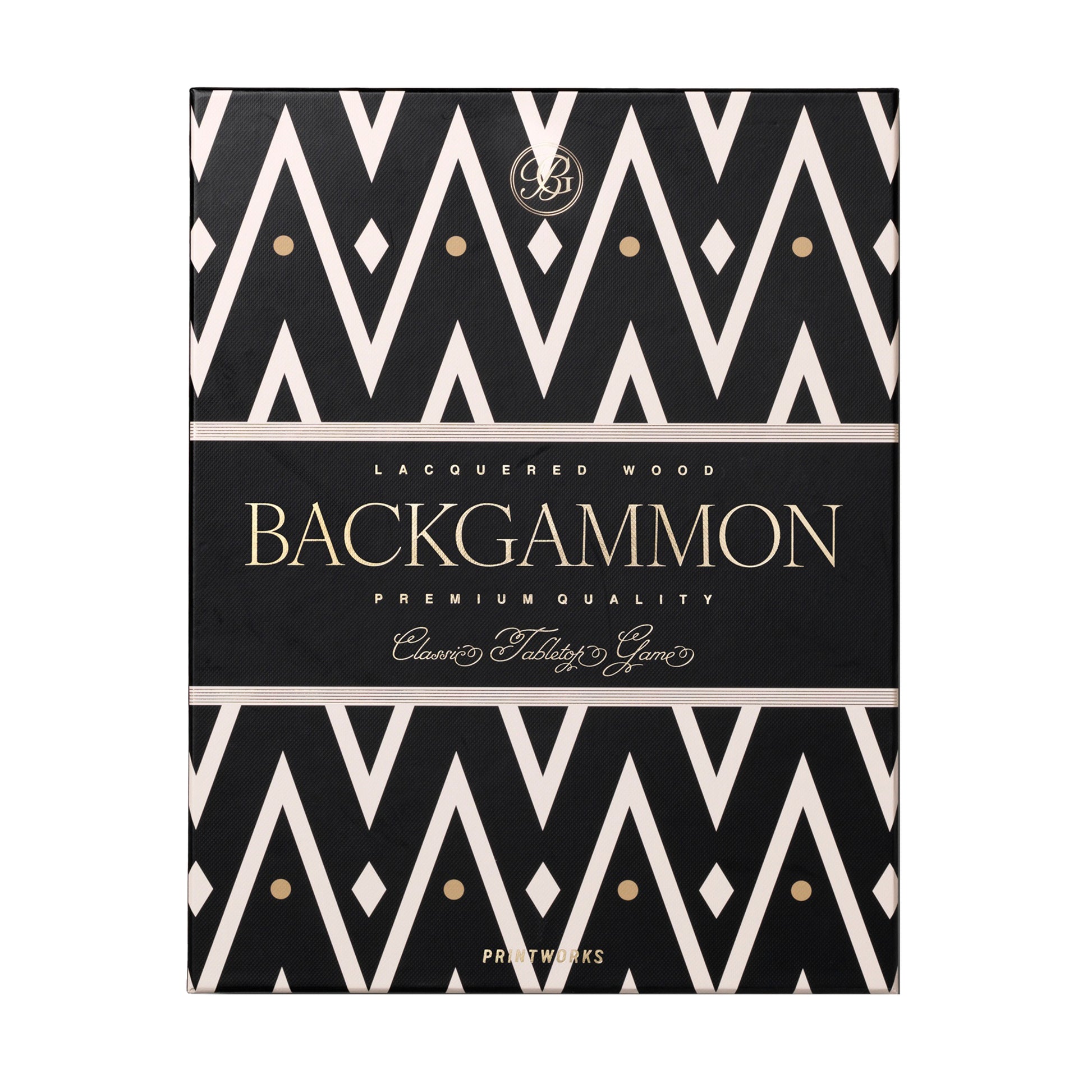 Printworks Classic Games Backgammon Lacquered Black