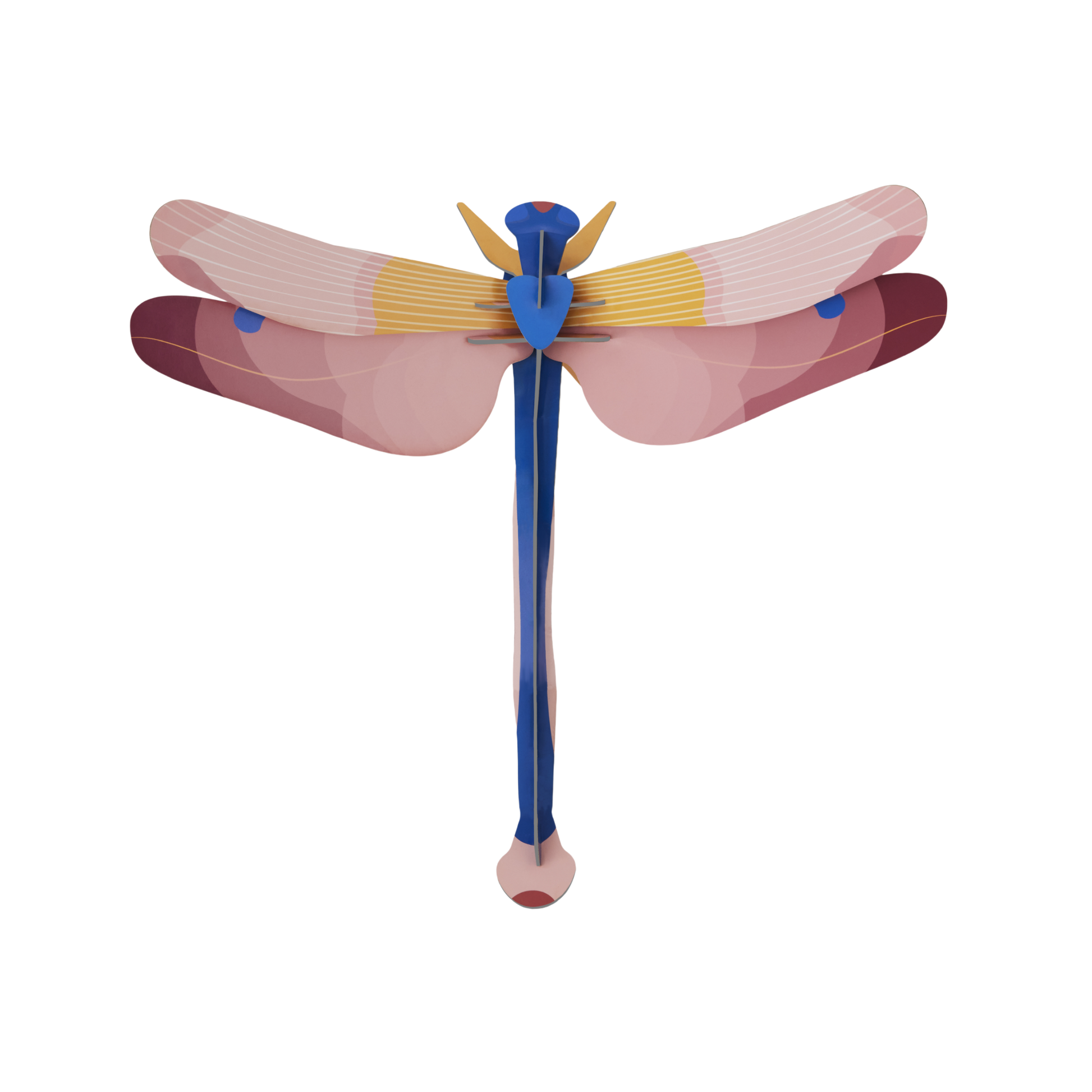 Studio Roof Wall Art Butterflies (A4) Dragonfly Pink