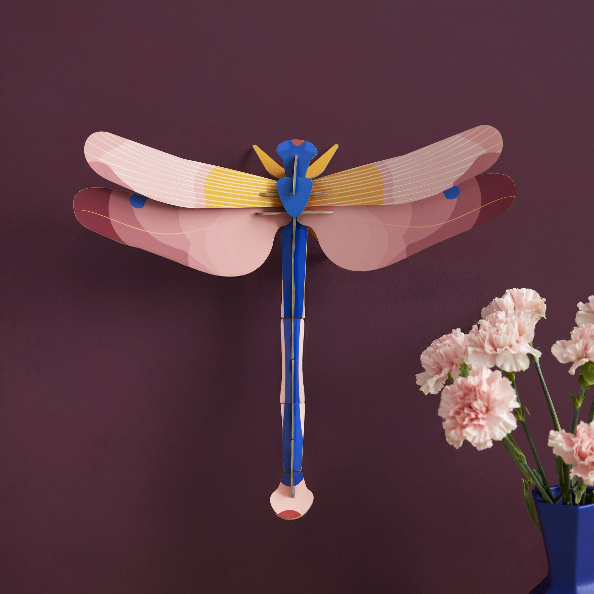Studio Roof Wall Art Butterflies (A4) Dragonfly Pink