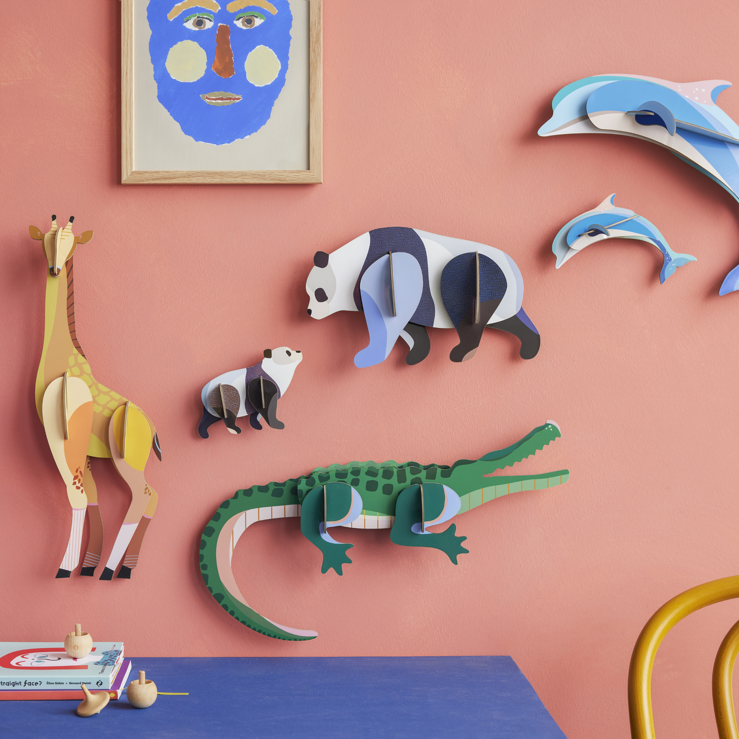 Studio Roof Wall Art Jungle Animals (A4) Tall Crocodile