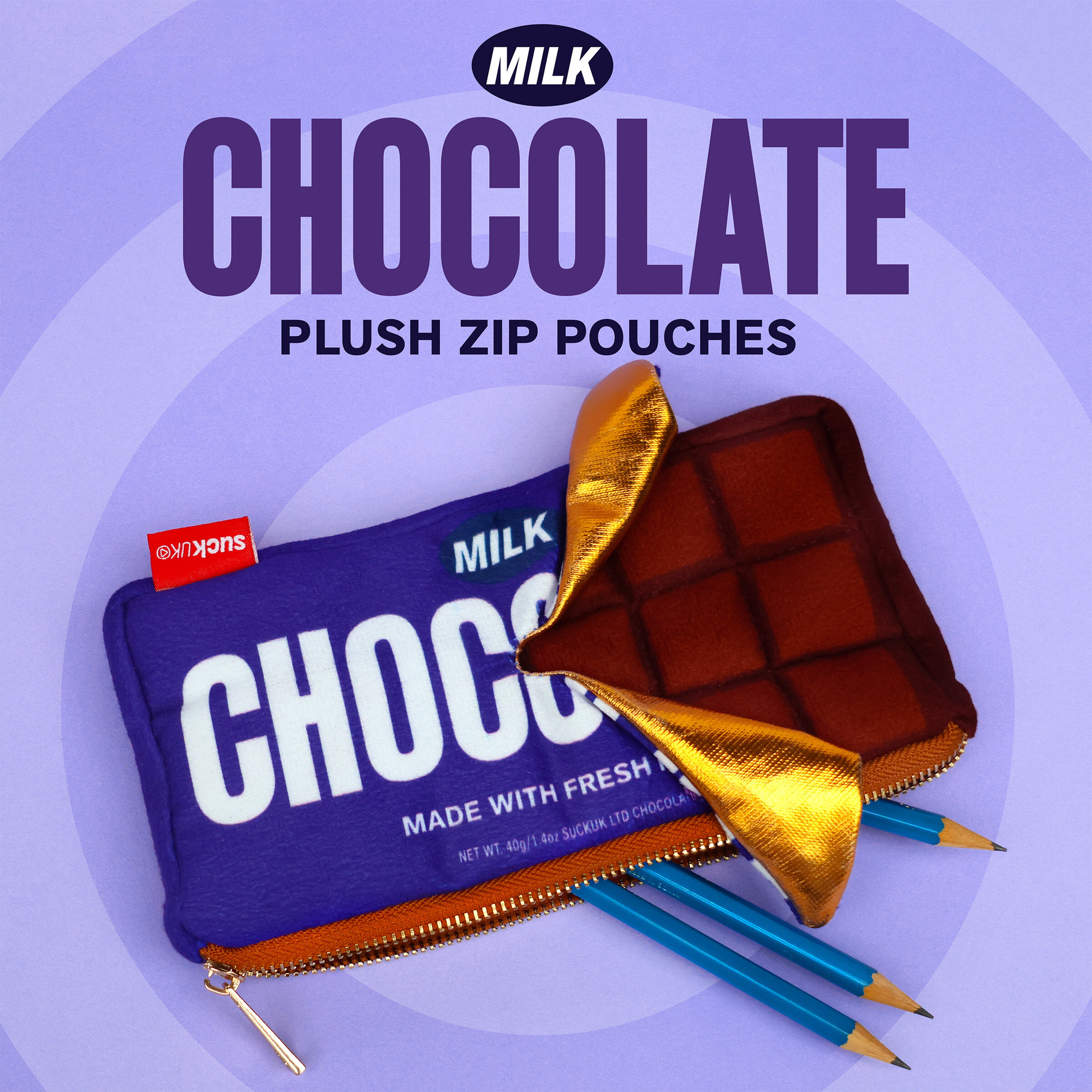 Suck UK Zip Case Chocolate Bar