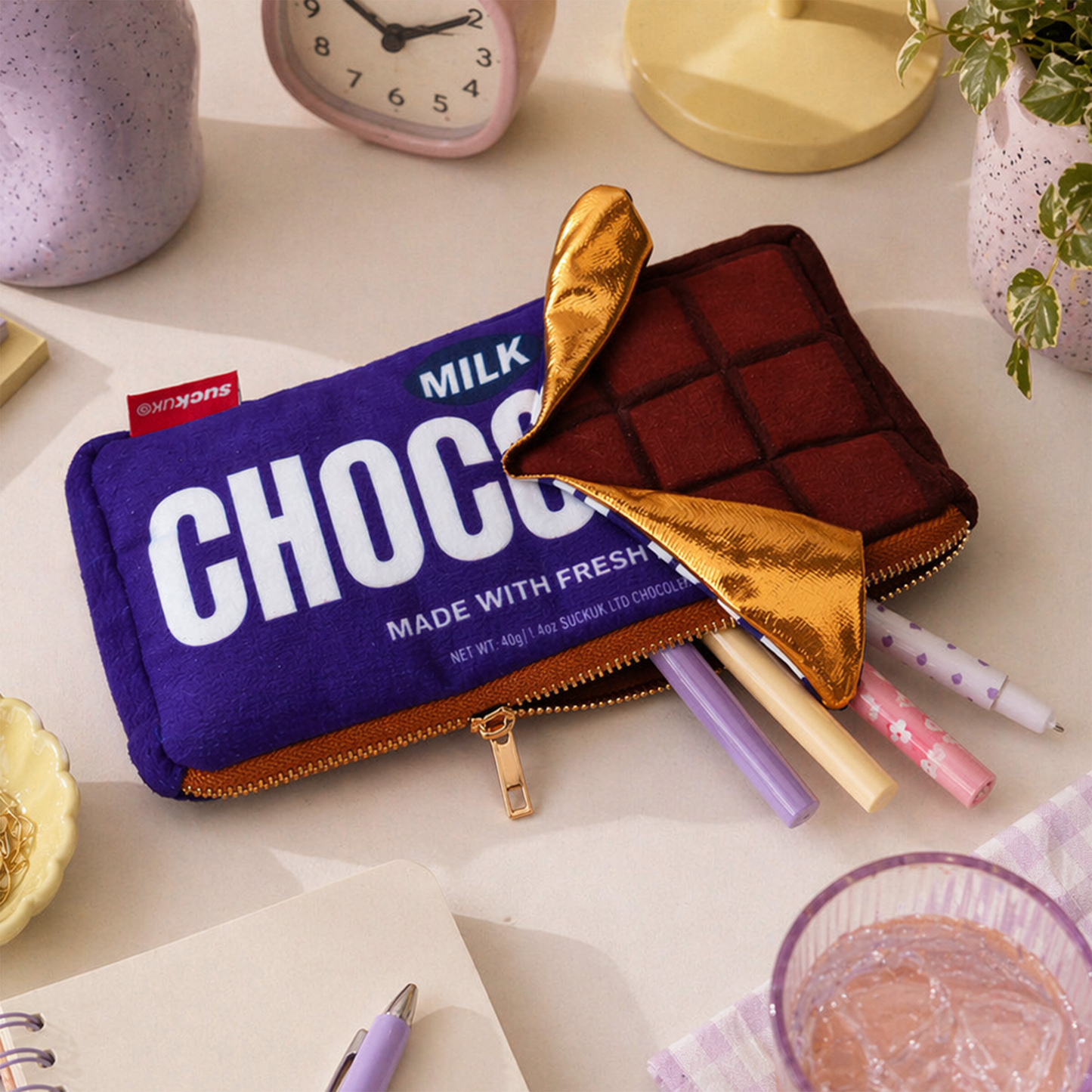 Suck UK Zip Case Chocolate Bar