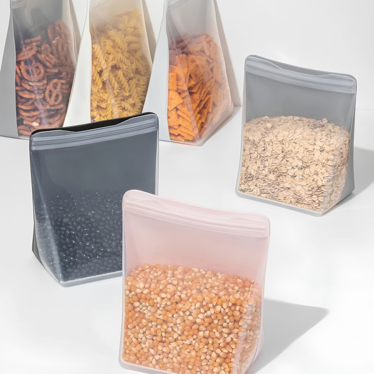 W&P Reusable Silicone Bag Stand Up 1L Blush