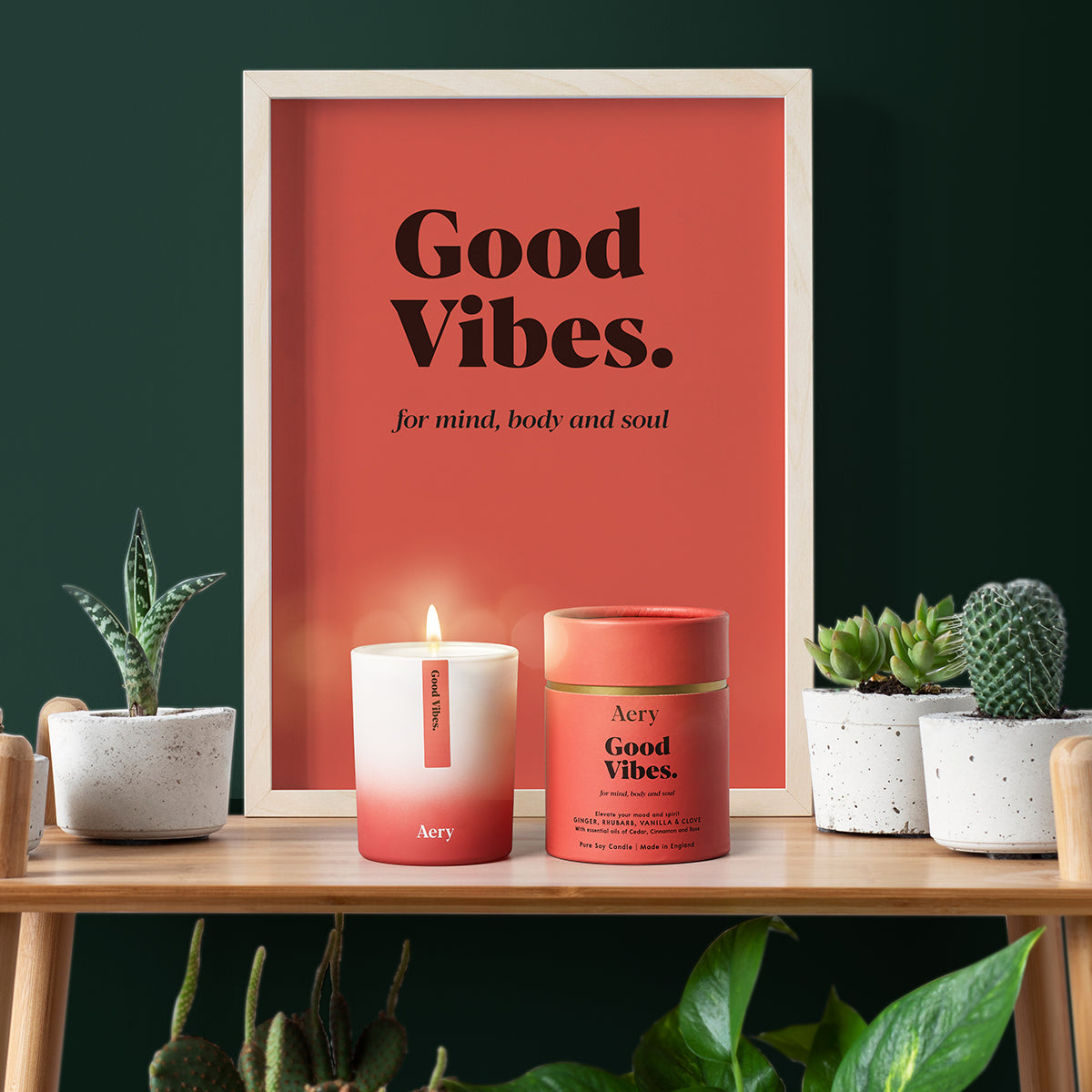 Aromatherapy 200g Soy Candle Good Vibes