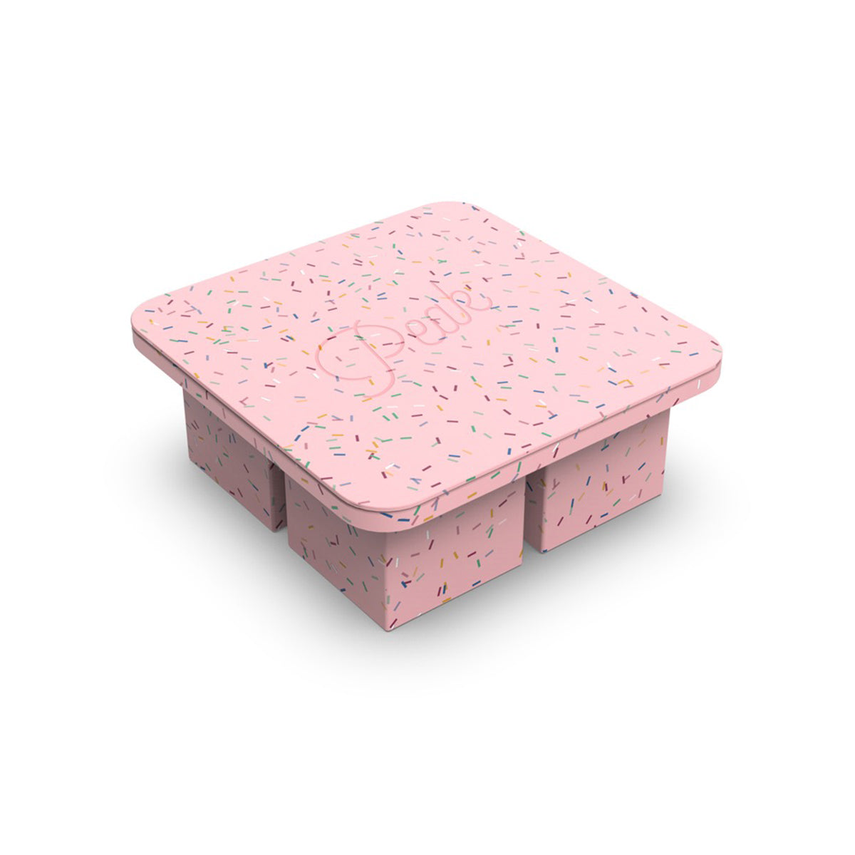 Ice Cube Tray Extra Large Speckled Pink